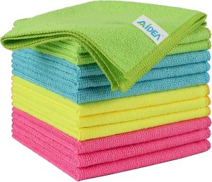 AIDEA Microfibre Cloth 12 Pack,Reusable Kitchen Microfibre C...