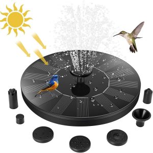 Jsdoin Solar Fountain Pump,Solar Powered Water Features with...