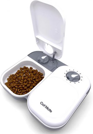 Cat Mate C200 Automatic 2 Meal Timer-Controlled Pet Feeder (...