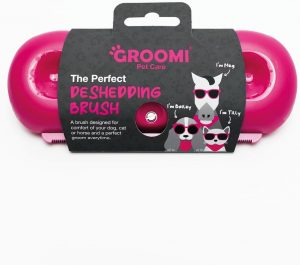 Groomi Deshedding & Grooming Brush for Dogs, Cats, Horses & ...