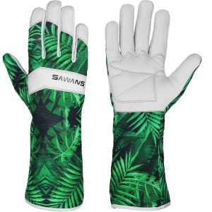 Leather Gardening Gloves Ladies Men/Women Short & Long Forea...
