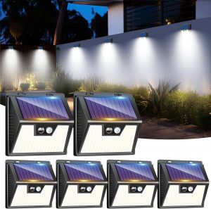 LOTMOS 6 Pack Solar Lights Outdoor Garden, 176 LED Ultra Bri...