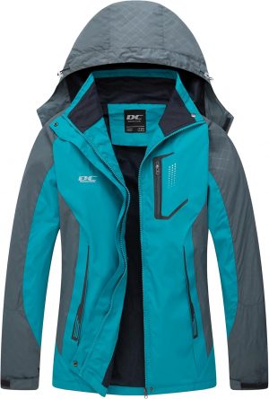 DCmount Womens Waterproof Jacket Ladies Hooded Raincoat Soft...