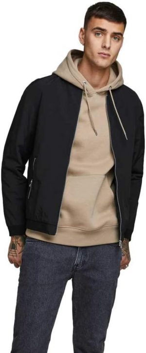 JACK & JONES Mens Rush Bomber Jacket Plus Size Long Sleeve