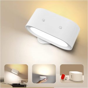 Coollamp Rechargeable Wall Light, Battery Operated Wall Lamp...