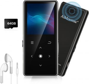 64GB MP3 Player with Bluetooth 5.2, AiMoonsa Music Player wi...