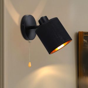 Winverty Pull Cord Wall Lights with Switch, Industrial Retro...