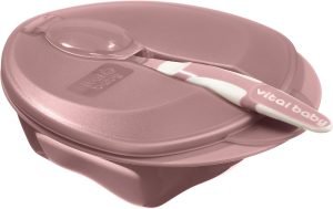 Vital Baby Nourish Weaning Bowl with Lid & Spoon 6m+, Berry ...