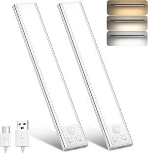 OUILA Under Cabinet Kitchen Lights, 64 LED [2 Pack] 3 Color ...
