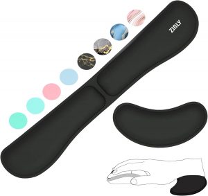 ZIBLY Wrist Rest Keyboard and Mouse Set - Non-Slip Ergonomic...