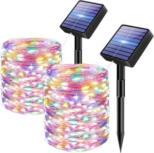 bitjam 2 Pack Solar String Lights Outdoor Garden, Total 30M/...