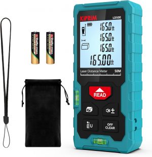 High Accuracy Laser Distance Meter 165ft/50m Kiprim LD50E La...
