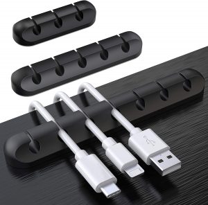 SOULWIT Cable Holder Clips, 3-Pack Cable Management Cord Org...