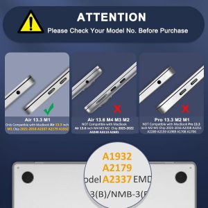 MOSISO Compatible with MacBook Air 13 inch Case 2021 2020 20...