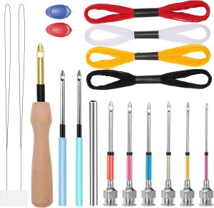 JSRQT 18 PCS Punch Needle Tool Heads for Adults Beginner Adj...