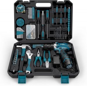 Sundpey Home Tool Kit 206-PCs - Household Tool Set with 12V ...