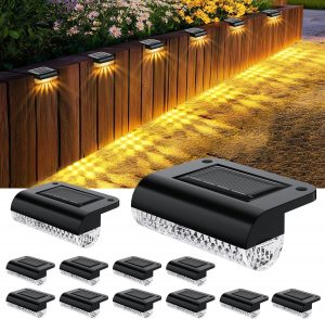 HAMLITE Solar Decking Lights Waterproof, Solar Fence Lights ...