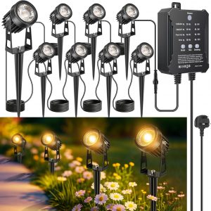 LightingWill Garden Lights Mains Powered with Timer and Phot...