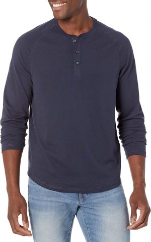 Amazon Essentials Men's Regular-Fit Long-Sleeved Henley Shir...