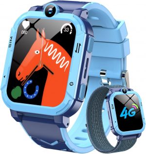 Blackview 4G Kids Smart Watch, GPS+LBS+WIFI Tracker with SOS...