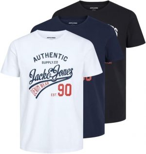 JACK & JONES Mens 3 Pack T-Shirts Comfortable Breathable Sum...