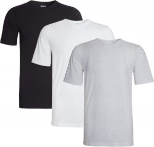 Sock Stack Pack of 3 Mens Plain Crew Neck T Shirts Multipack...